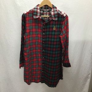 Lauren Ralph Lauren red/green flannel nightshirt